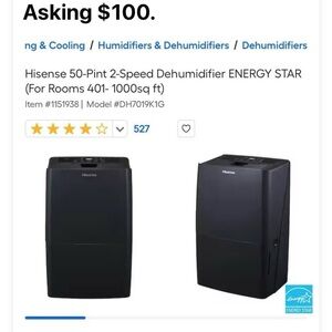 Hi-sense Dehumidifier